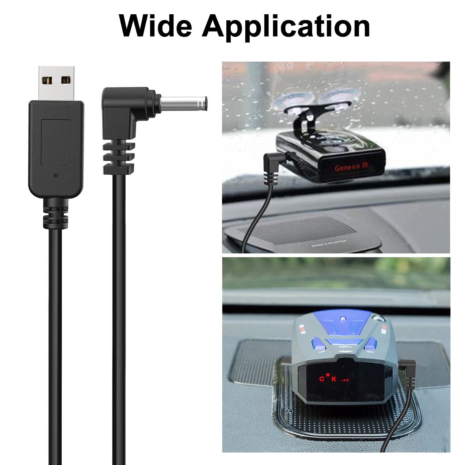 Amazon.com: Jsvecip Radar Detector Cable, USB to DC3.5 Plug Cable
