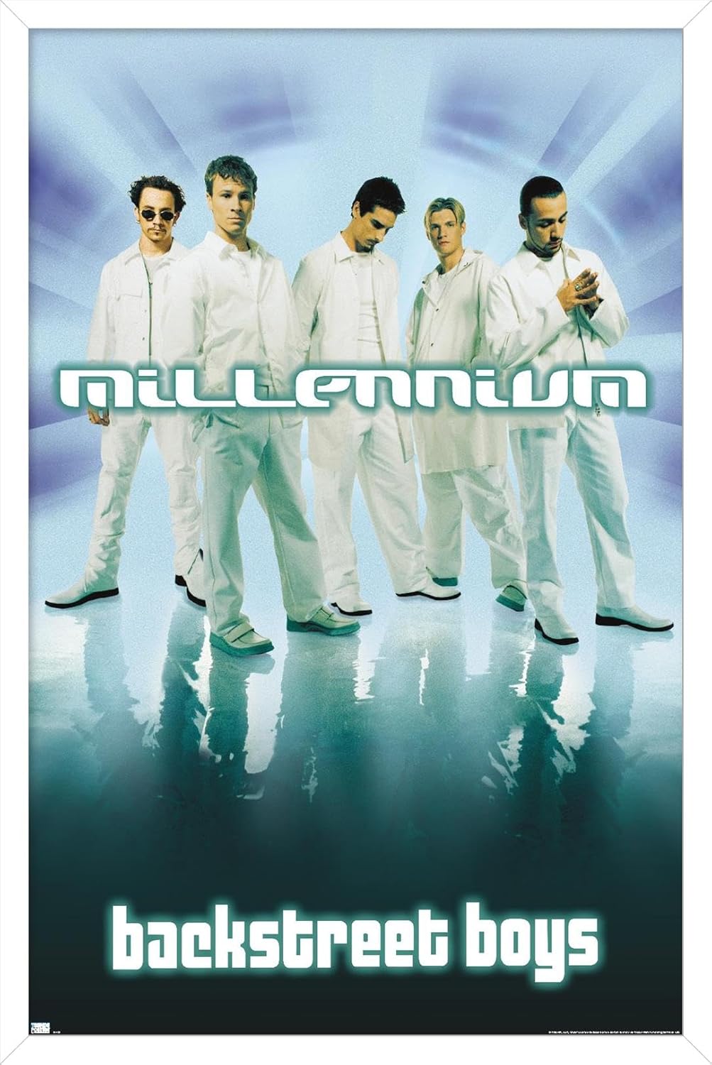 Backstreet Boys - Millennium Wall Poster, 22.4L" x 14.7W", White Framed Version