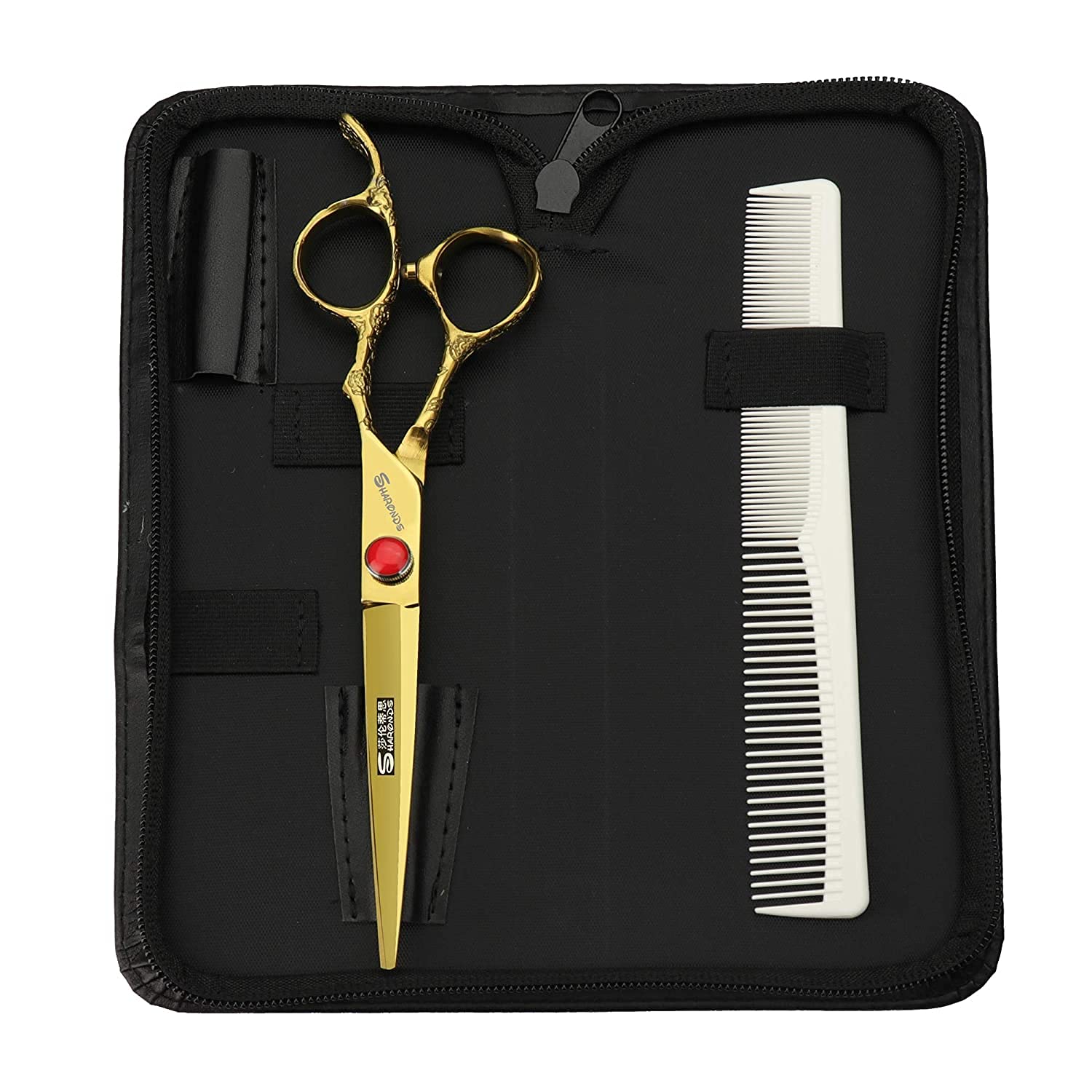 Amazon.co.jp: 7インチのプロフェッショナルヘアシザー、理髪店向けの