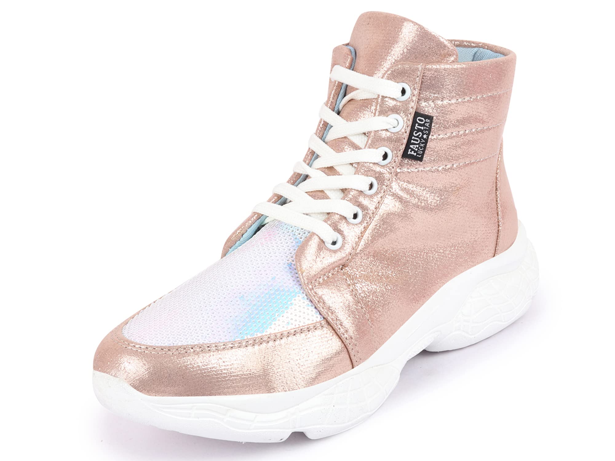 See full amazon price history chart for FAUSTO FST 1325 PINK-38 Womens Pink High Ankle Lace Up Embellished Sneakers (5 UK) FAUSTO FST 1325 PINK-38 Womens Pink High Ankle Lace Up Embellished Sneakers (5 UK) (B0953TY9B6) Amazon Price History, Amazon Price Tracker