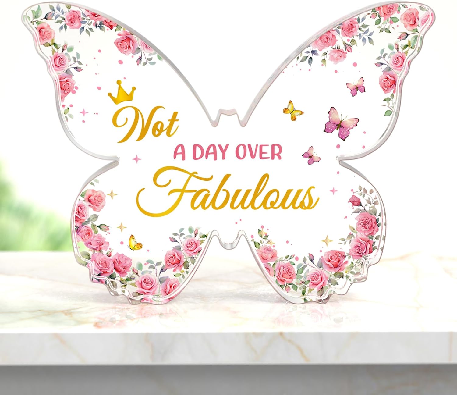 Butterfly Acrylic Plaque For Daughter - 5x3.8 Inch Heartfelt Gift From Mom & Dad For Special Occasions