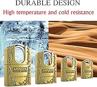 Vista 4 de 3 Keys 40mm Heavy Duty Warehouse Shrouded Hardened Keyed Padlock Top Security Lock