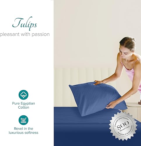 Vista 191 de Carressa Linen Juego de sábanas 100% de algodón egipcio, tamaño Queen, 6 piezas de 800 hilos de algodón egipcio, tamaño Queen, color blanco, suave