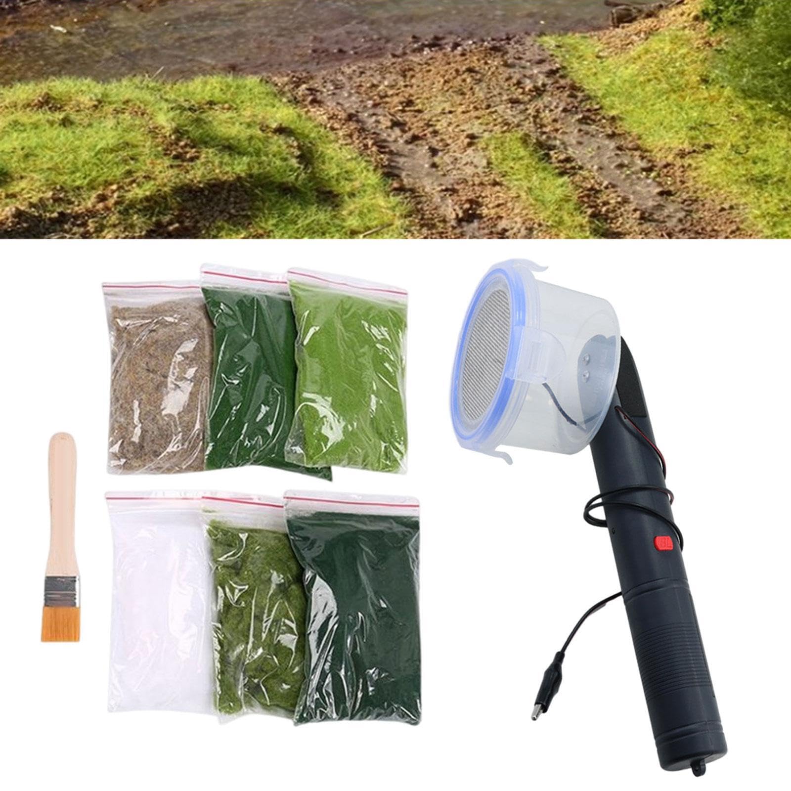 Kit di accessori per modellismo artigianale, creazione di splendide scene di modelli architettonici e floccaggio di Per erba, forte capacità di