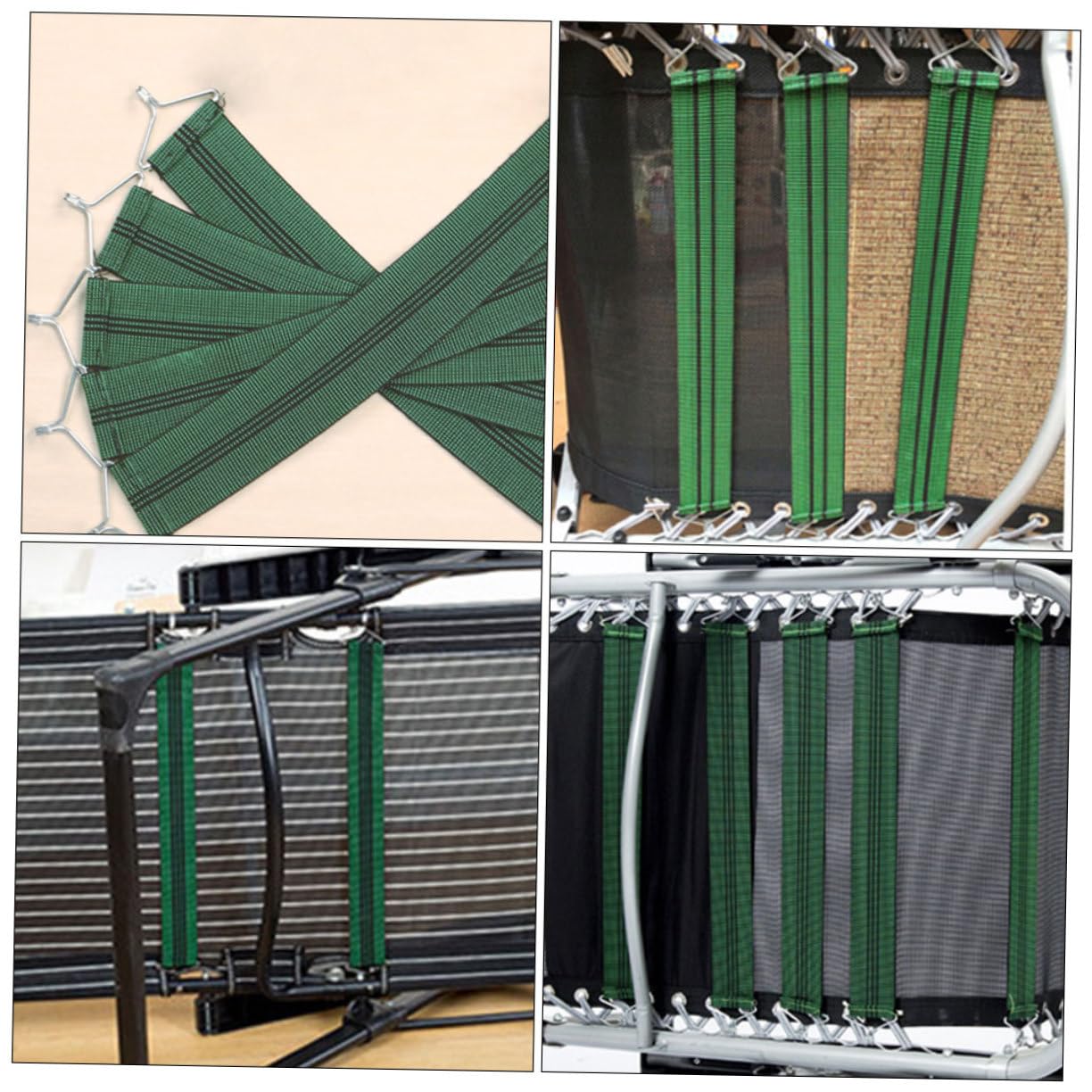 SUPVOX Cinghie Elastiche Rinforzate Set da 5 per Poltrona Reclinabile per Fissaggio e Supporto Verde, Facile da Usare di Poltrone e Divani Reclinabili