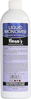 Professional Liquid Monomer by Nena's 16 fl oz, Advanced GlamourShield acrylic formula, no MMA, Non-Yellowing, Quick Dry, Strongest Adhesion, Acrylic Nail Art Extension Carving