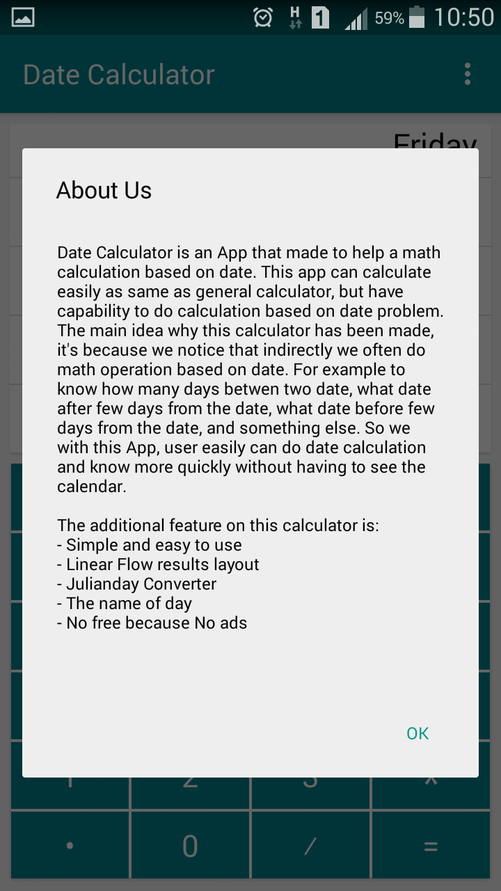 Date Calculator App on Amazon Appstore