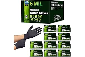 Inspire HEAVY DUTY 6Mil Disposable Nitrile Black Gloves