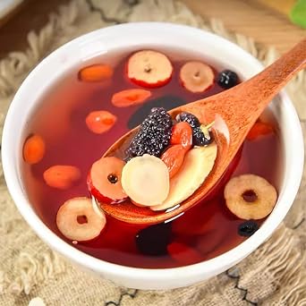 Panax & Mulberry Herbal Tea, Ginseng Ten Treasure Tea, Ginseng & Mulberry Herbal Tea for men, Kidney Cleansing Natural and Organic, Contains Ginsengs, Wolfberry, Maca and Other Ingredients (60-bags)