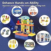 Vista 5 de Camión de juguete para niños de 1, 2, 3, 4, 5, 6 años, juguetes 5 en 1 para niños pequeños, juguetes para niños y niñas de 1 a 6 años de edad