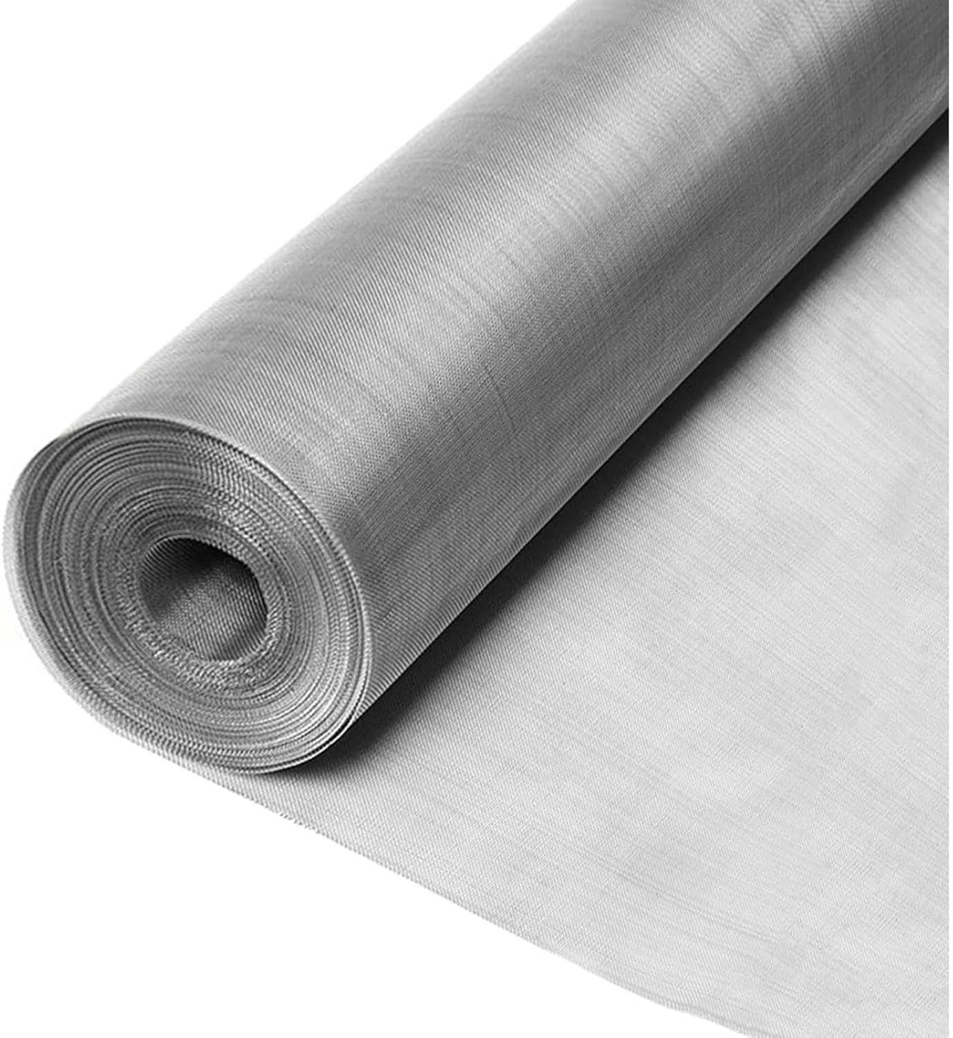 Stainless Steel Wire Cloth Mesh Roll, Screen Net Sheet, 80 Mesh Balanced Weave for Window Frames Air Bricks and Garden Use