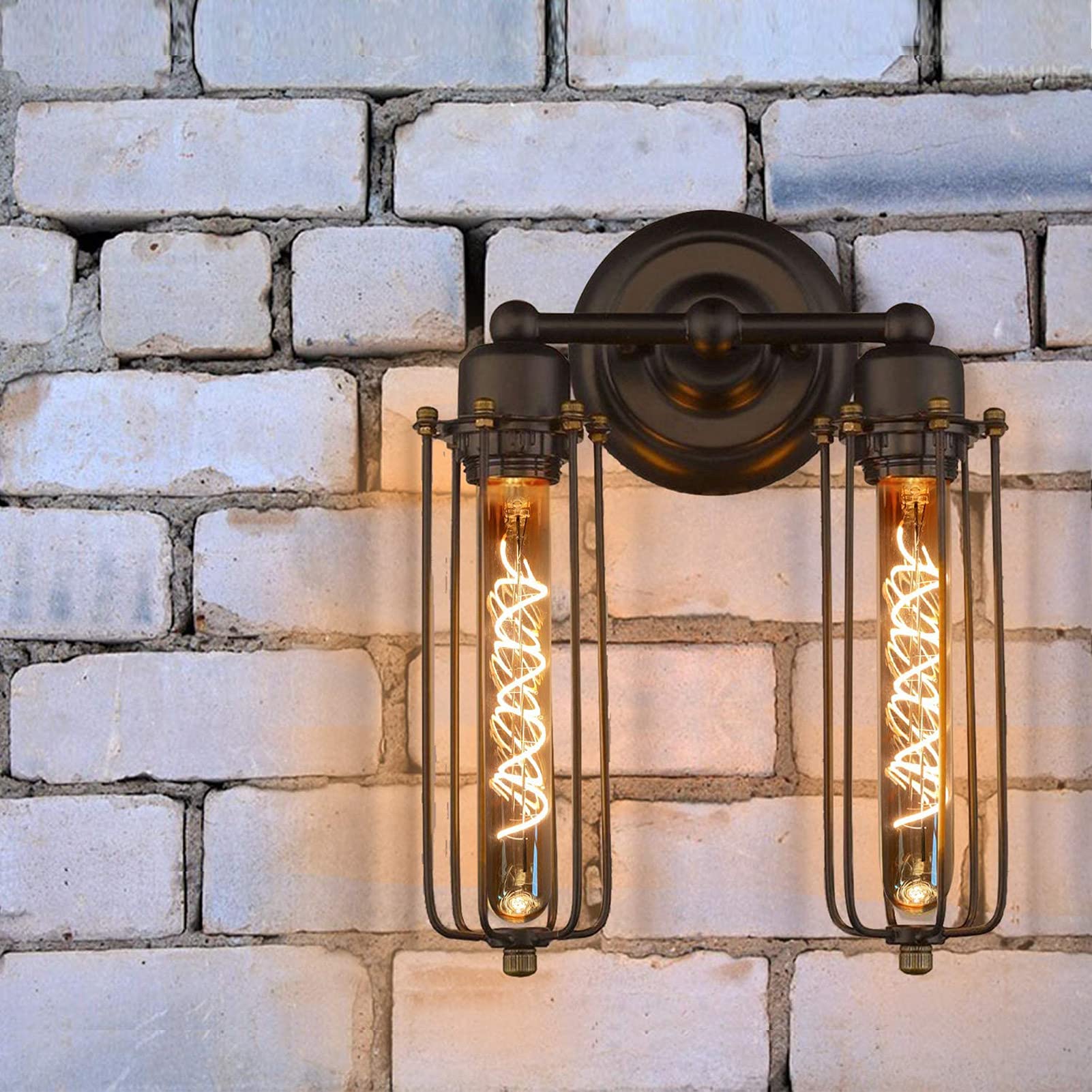 Lampadine tubolari a LED T30 3W equivalenti a 30W, 2200k Giallo caldo 300 lumen Lampadine Edison con filamento a spirale dimmerabili, base standard in vetro ambrato