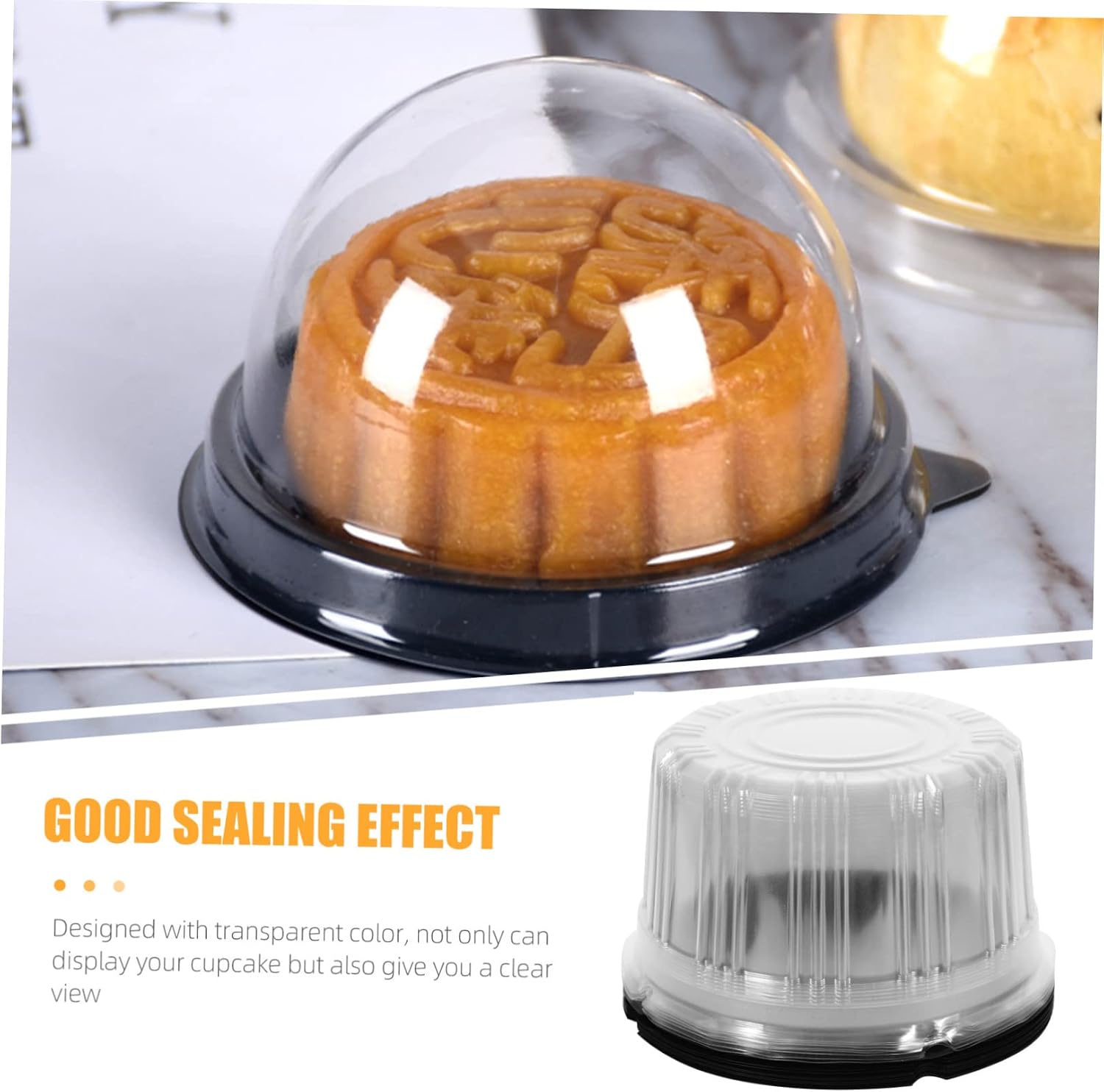 Clear Plastic Cake Containers with Lids 7.28 X 7.28 X 3.74 in Cake Containers with Lids for Handmade Cupcake Bakery Take Out Packaging 10 Pack