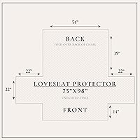 Vista 3 de Great Bay Home - Funda reversible de patchwork para sofá biplaza, protector de muebles lavable con correas elásticas - Funda para sofá para perros