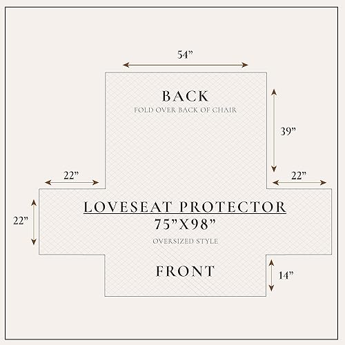 Miniatura 3 de Great Bay Home - Funda reversible de patchwork para sofá biplaza, protector de muebles lavable con correas elásticas - Funda para sofá para perros