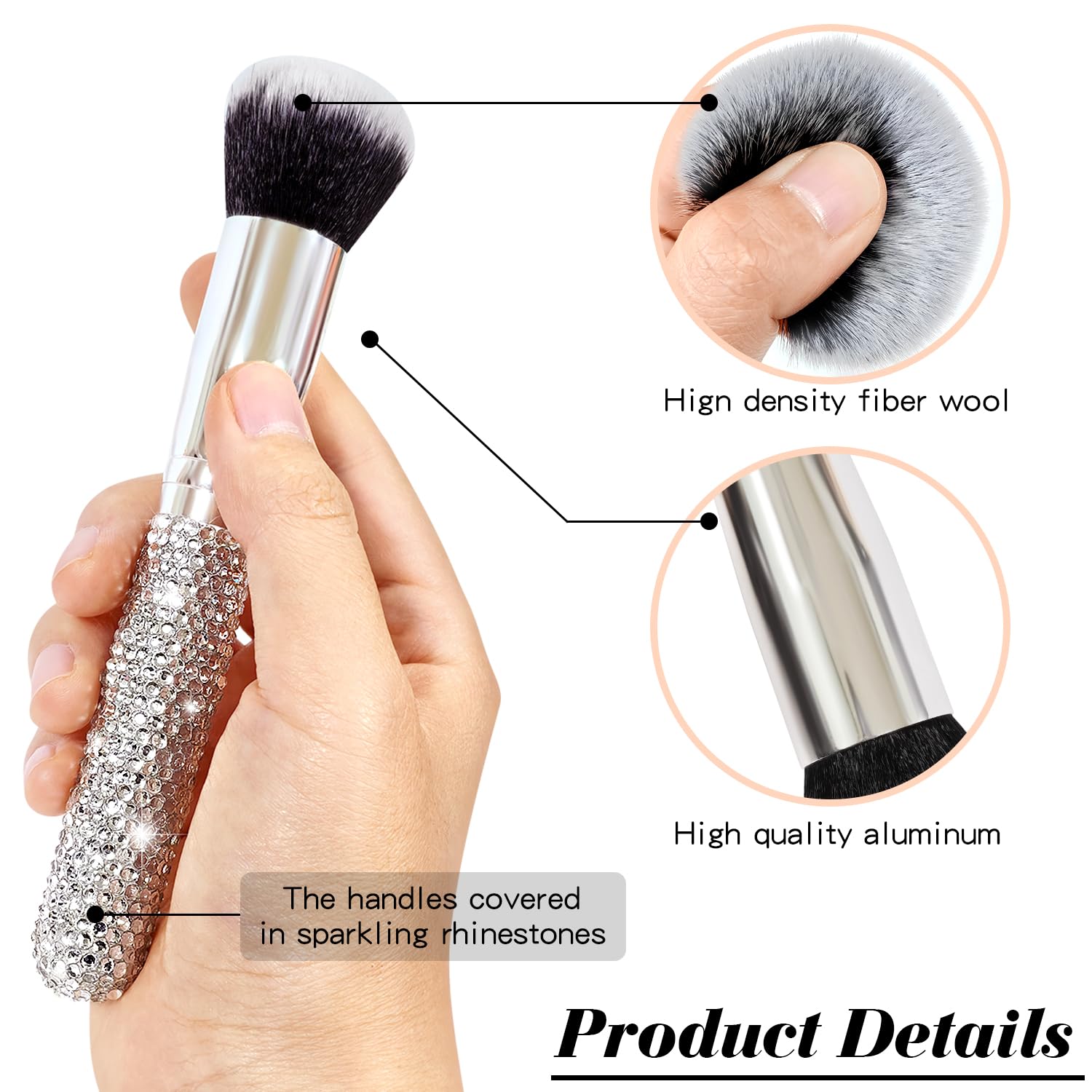 Lot de 14 pinceaux de maquillage professionnels ultra doux pour le visage, les cosmétiques, les anti-cernes, les ombres à paupières, avec support