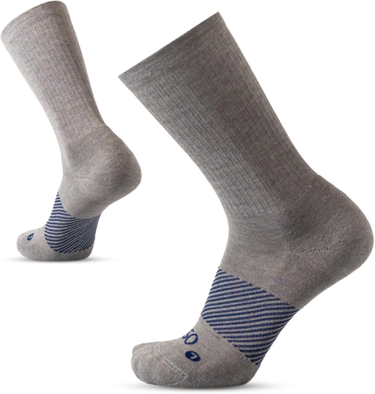 OS1st Wicked Comfort Merino Wool Crew Socks – Max Cushion, Light Compression, Blister Protection, Breathable