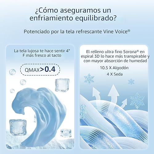 Miniatura 3 de Manta de edredón suave y refrescante para personas que duermen con calor, tamaño matrimonial/queen, manta fría de doble cara para sudores nocturnos