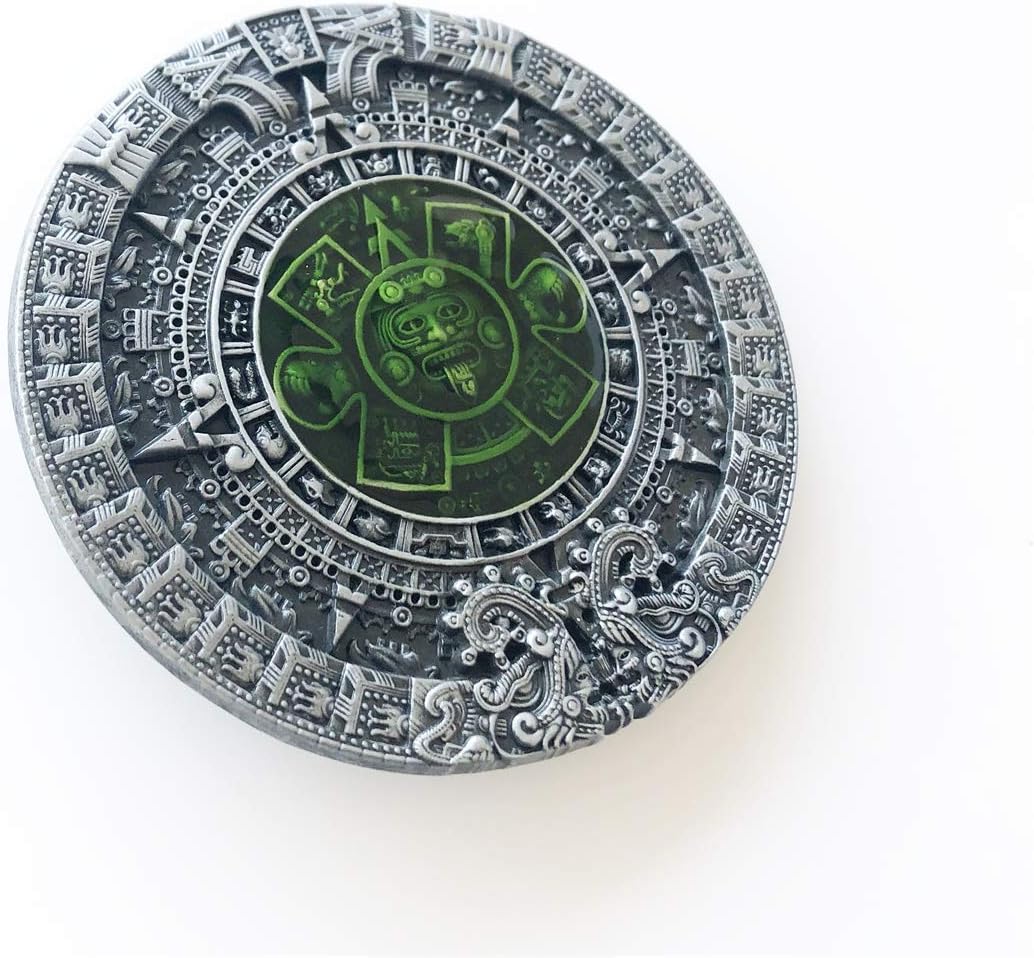 JEAN'S FRIEND Enamel Vintage Style Aztec Calendar Belt Buckle Hebilla image 4