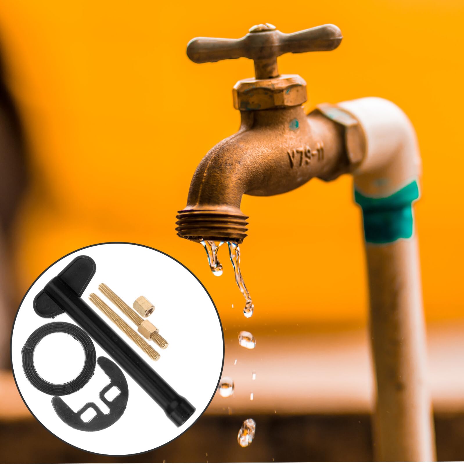 Kit de Montaje Acero Inoxidable para Fijación de Grifo de Cobre Forma de Herradura Fácil de Instalar para Reparación de Grifos en Lavabo y Cocina