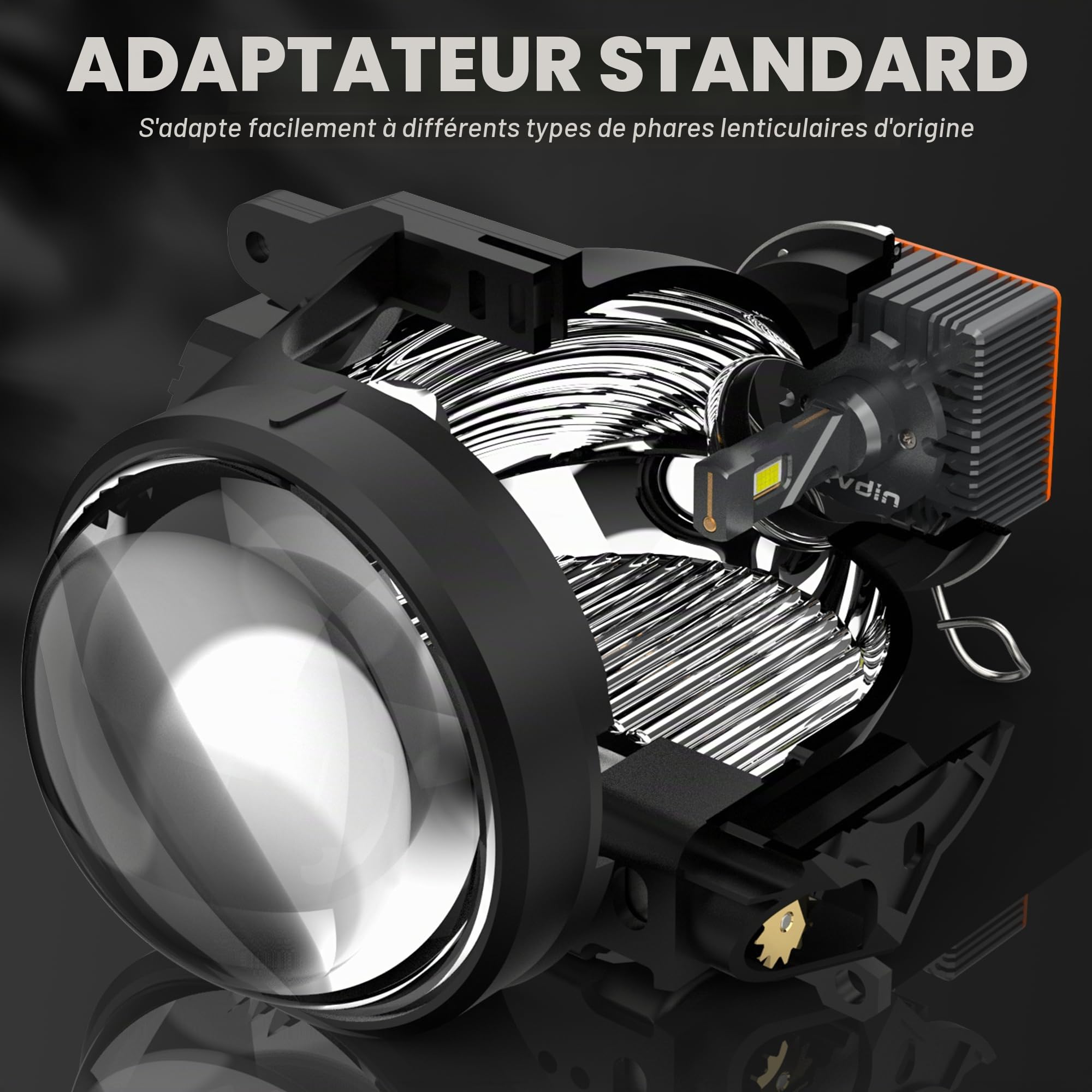 d1s led ampoules 30000lm, feux ultra puissante de route et croisement pour projecteurs de phare voiture, remplacement direct des lampes xénon 35w, 6000k blanc intense