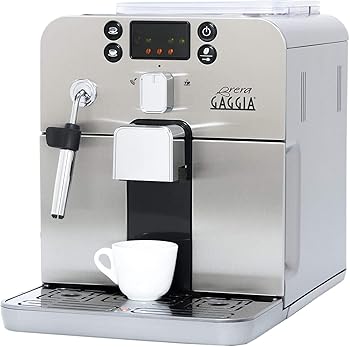 Gaggia Brera Silver, Cafetera Automática para Espresso y Cappuccino, Café en Grano o Molido, RI9305/01, 1400W, Plata, 100% Made in Italy5
