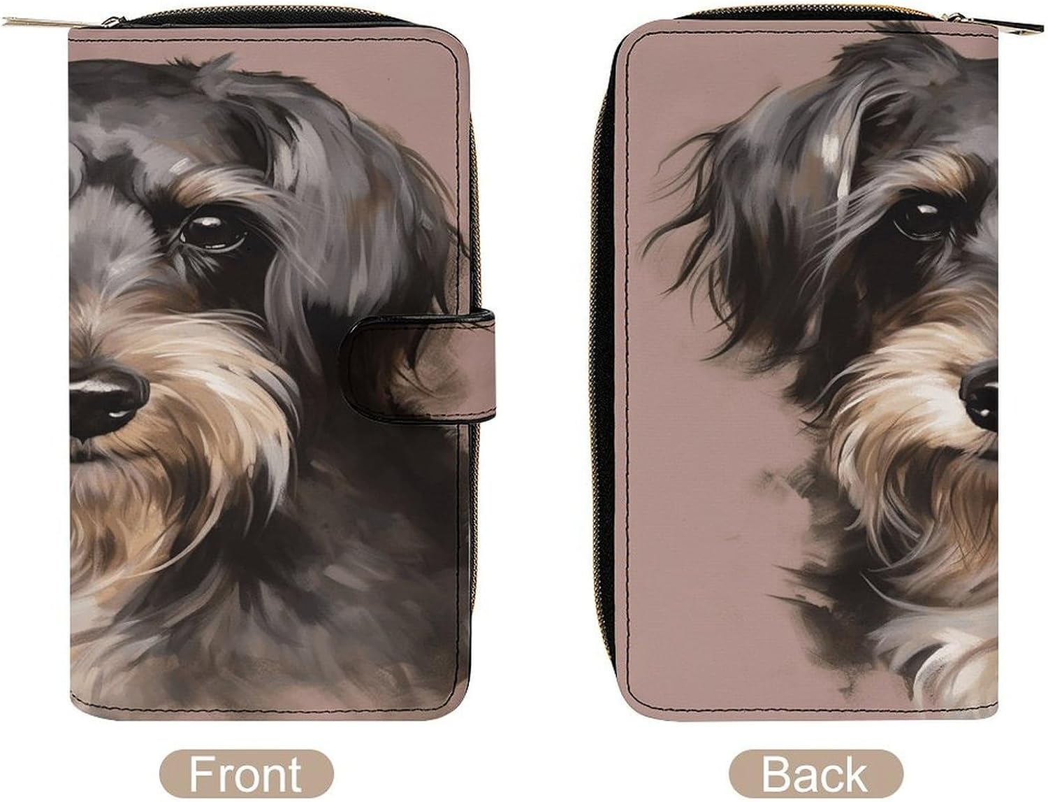 Dog5 Wallet,PU Leather Material, Small Wallet,Bifold with Zipper, Travel Wallet,Compact And Portable for Men And Women 7.8 * 4.3 * 1.4 Inches