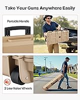 Vista 77 de VEVOR Rifle Case, Rifle Hard Case with 4 Layers Fully-protective Foams, Lockable Hard Gun Case with Wheels, IP67 Waterproof & Crushproof, for Rifles