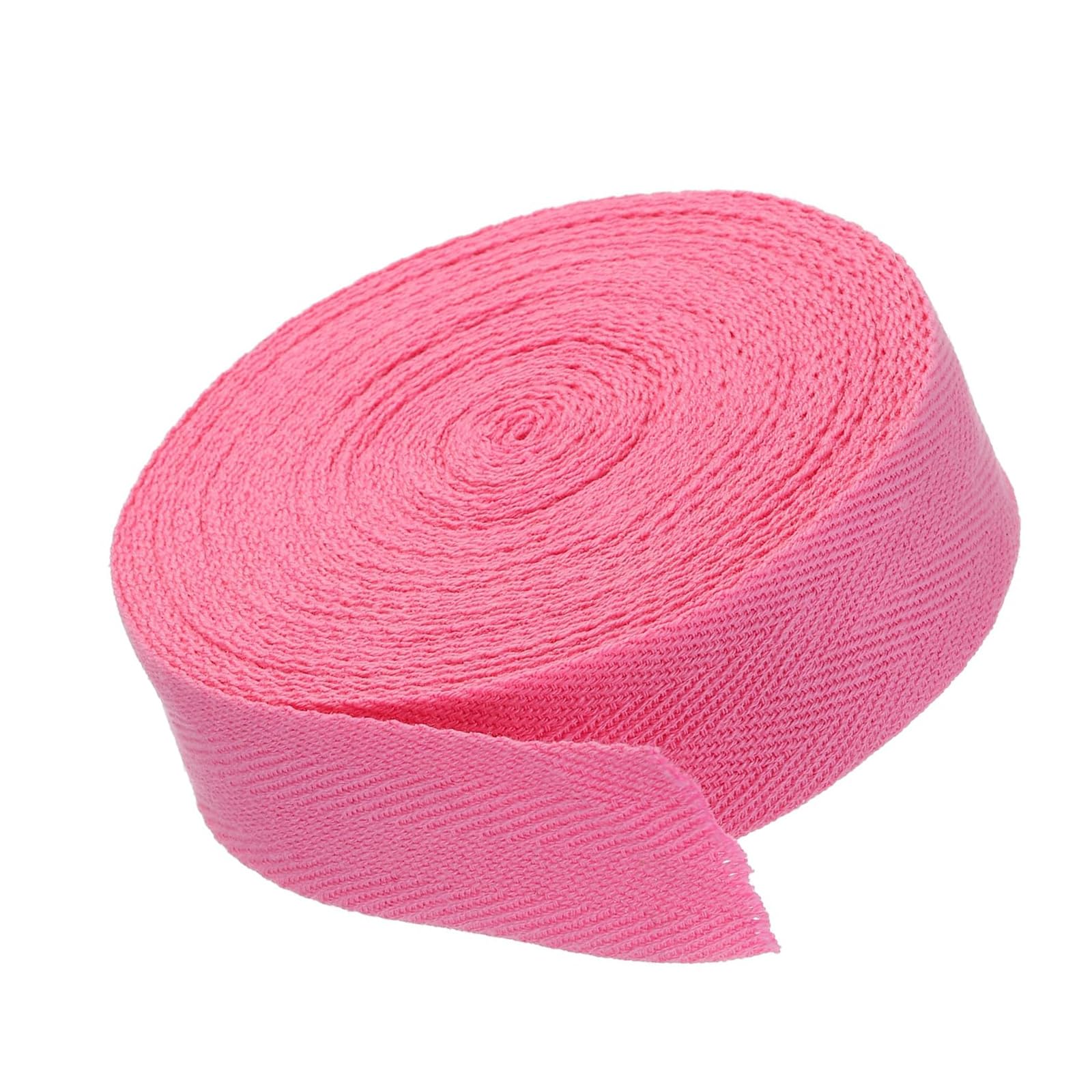 MACHSWON 1.2"/3cm Cotton Twill Tape 10 Yards Cotton Ribbon Bias Binding Tape Herringbone Webbing Trim for Sewing Gift Wrapping Craft DIY Pink