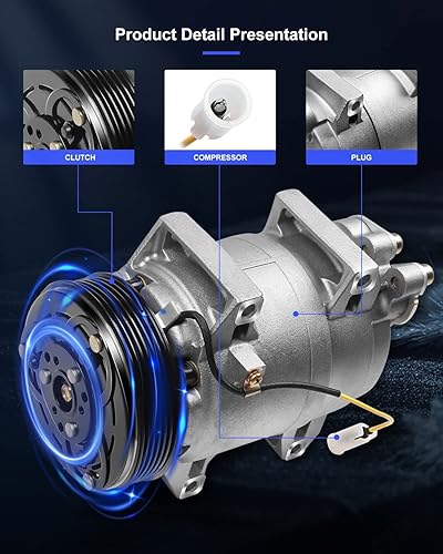 Vista 134 de ECCPP Compresor de A/C con embrague 2014-2018 apto para Ford Focus 2.0L AC Compressor