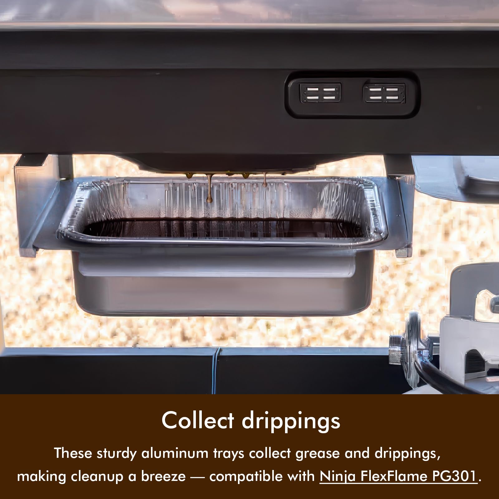 Sipnore [20-Pack] PG301 Grill Drip Pans for Ninja FlexFlame Grill, 10