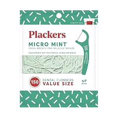 Plackers Micro Mint Dental Floss Picks 150 Count Pack of 3