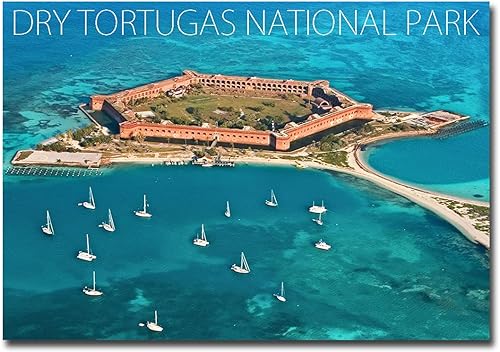 Dry Tortugas National Park Fort Jefferson imán para nevera tamaño 2.5 x 3.5 pulgadas