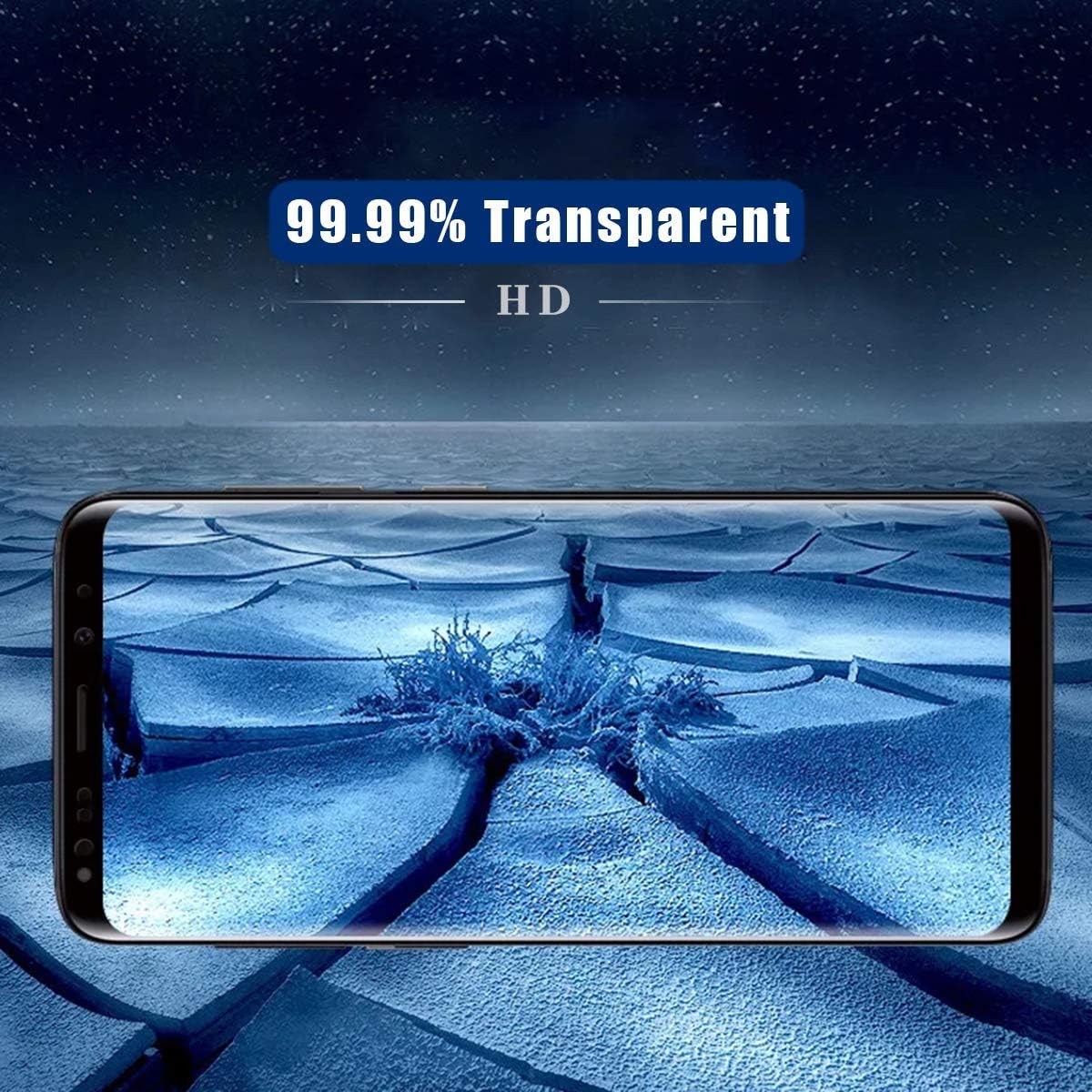 Galaxy S9 Plus Screen Protector (2 Packs), Basesailor Anti-Scratch, HD Clear, Case Friendly 3D Curved Protective Tempered Glass Compatible Samsung Galaxy S9 Plus (Not Galaxy S9)