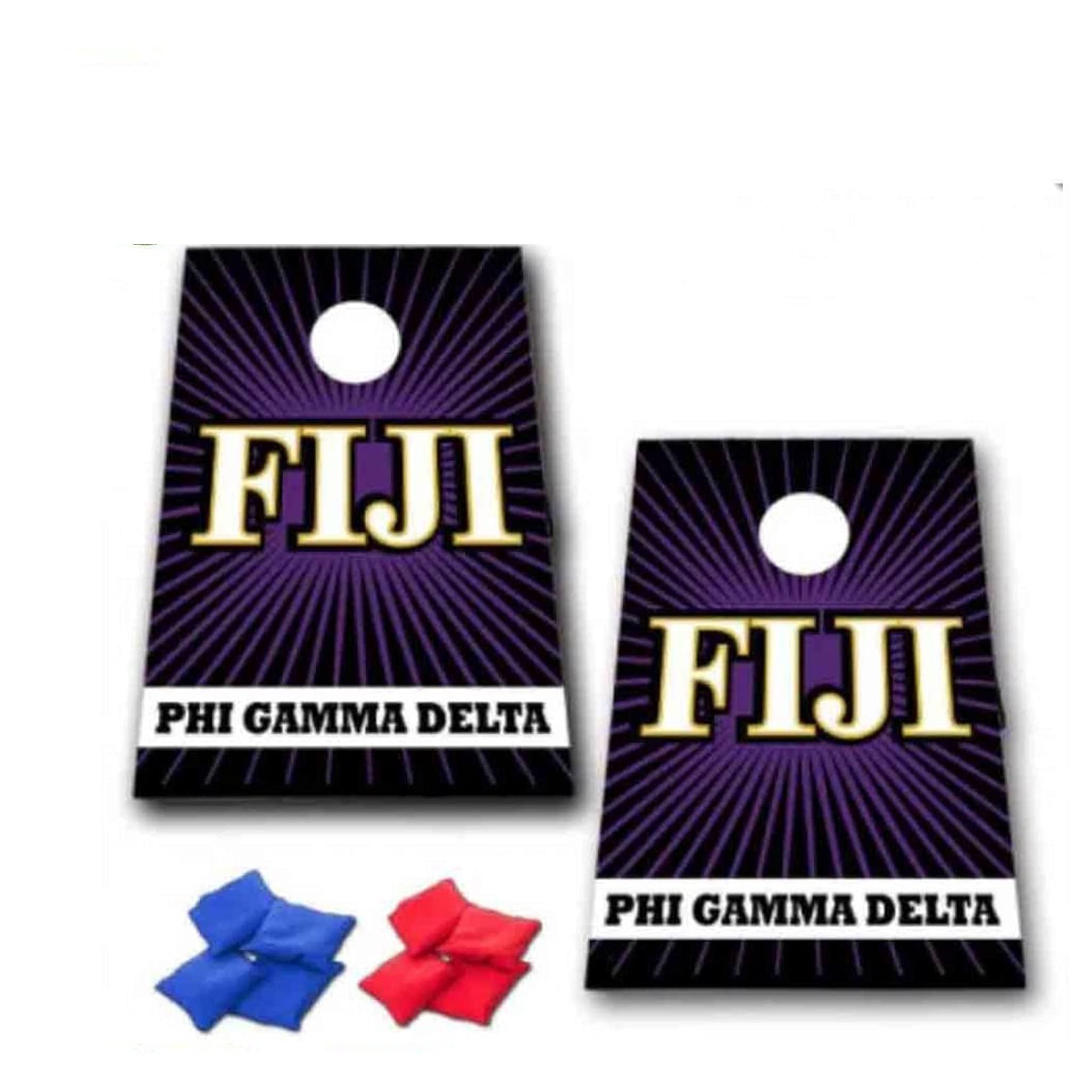 VictoryStore Cornhole Games - Phi Gamma Delta Cornhole Bag Toss Game - Starburst - 8 Bags Included