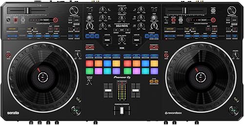 Miniatura 8 de Pioneer DDJ-REV5 Controlador de DJ de 4 cubiertas, paquete negro con soporte para portátil, auriculares y paño de pulido de Austin Bazaar