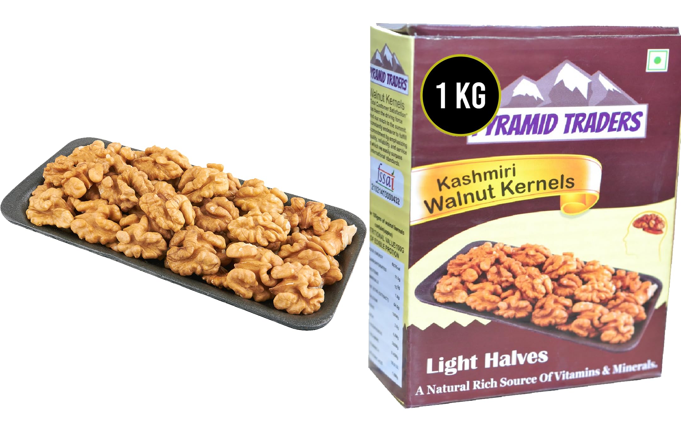 PYRAMID TRADERS Kashmiri Walnut Kernel (1 KG) | Light Half without Shell (B0BJF3PL7N) Amazon Price History, Amazon Price Tracker