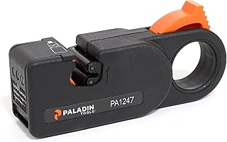 Paladin Tools PA1247 CST Coax Cable Stripper for Amphenol RFX Connectors | 3-Level Cable Stripper for RG58/59/62AU, RG6, RG6 Quad, RG174, Belden 1505A, 1855A, 8281 (Professional Grade)