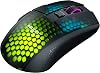 ماوس الألعاب ROCCAT Burst Pro Air Wireless 2.4 جيجا هرتز/بلوتوث أسود/أسود بصري/19K/مفتاح بصري/أزرار جانبية/خفيف الوزن 81 جرام/PTFE/تصميم ألماني عاكس