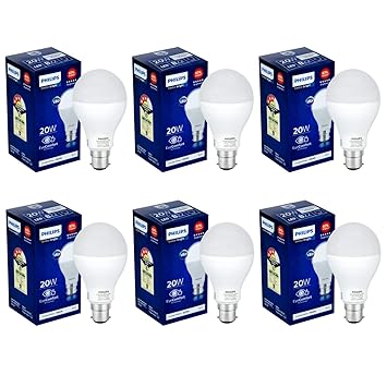 PHILIPS 20W B22 LED Cool Day Light Bulb, Pack of 6 (929001256833)