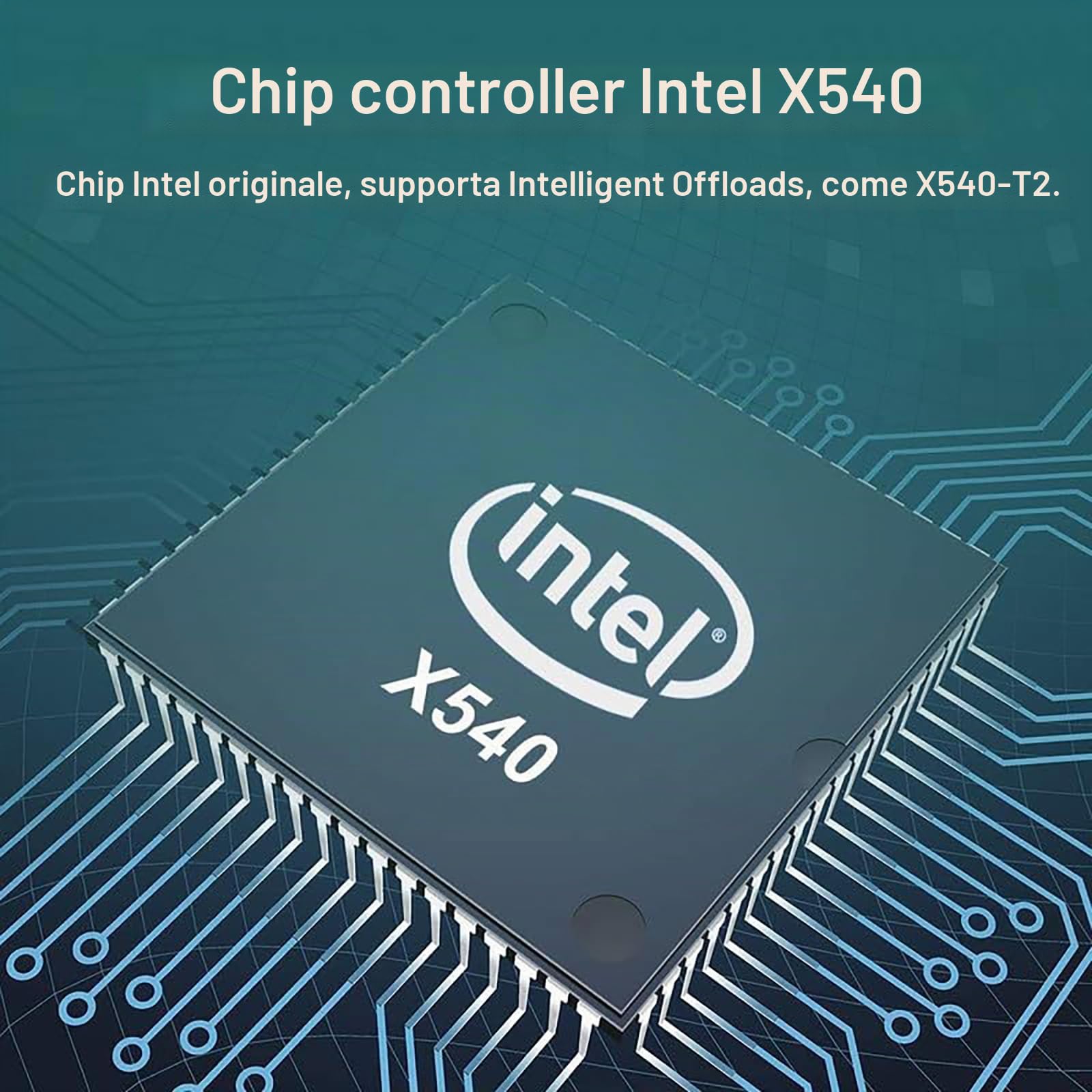 ipolex Scheda di rete da 10 Gb, 2 porte RJ45, scheda di rete 10GbE rispetto a Intel X540-T2, supporto Windows Server/Windows/Linux/VMware (non supporto MAC)