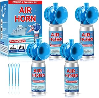 NXPPYY 120dB Mini Air Horn 4-Pack 1.4oz - Bear Safety Horn, Coast Guard Approved Boat Horn for Camping, Hiking & Emergencies