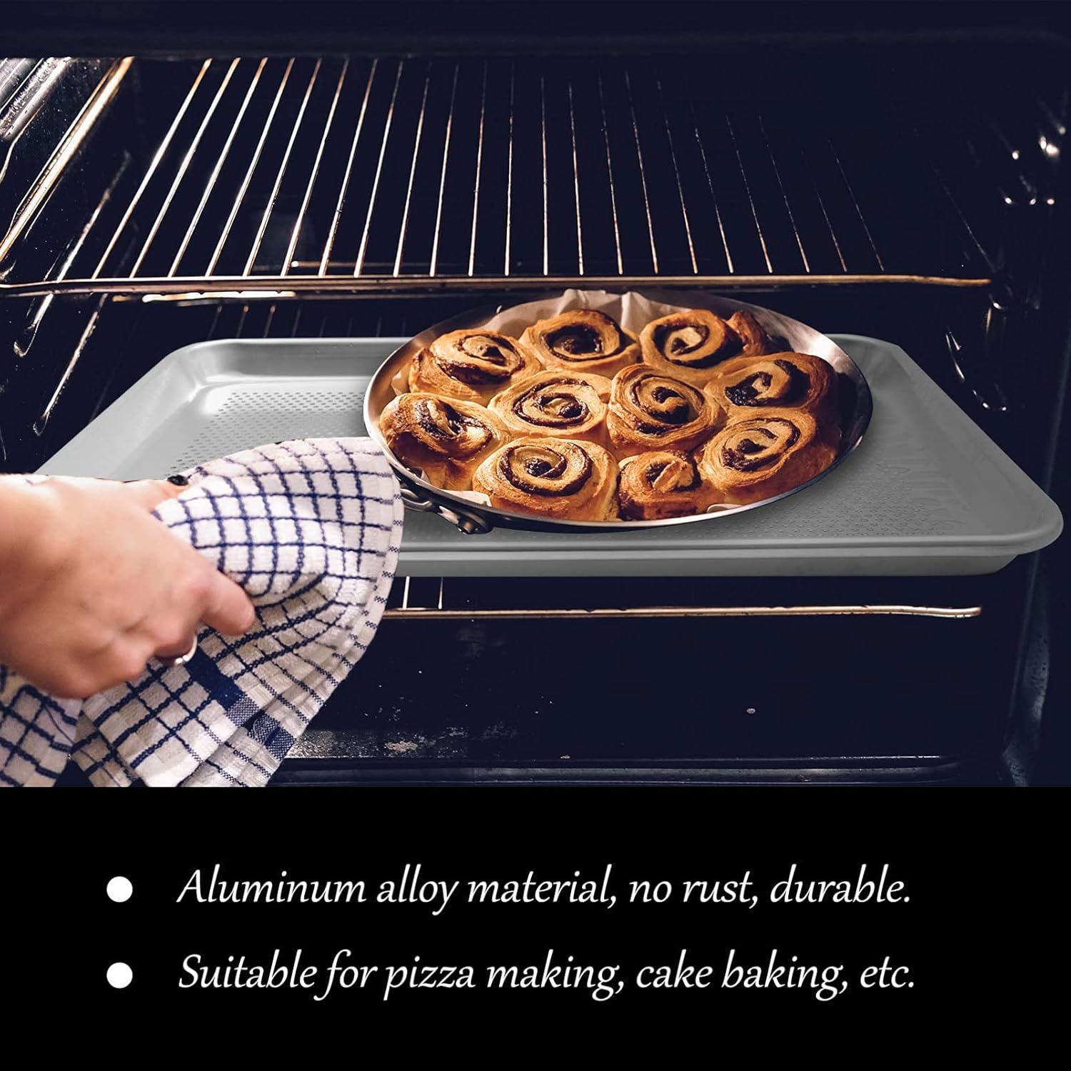 Hemoton 1pc Oblong Roasting Pan Practical Food Storage Dish Easy to Clean Silver Plate for Baking Steaming Kitchen Supply for Family Dinners and Meal Prep