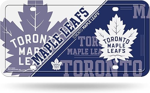 Rico Industries NHL Toronto Maple Leafs - Etiqueta de metal dividida para automóvil, 8.5 x 11 pulgadas, ideal para camionescochesSUV