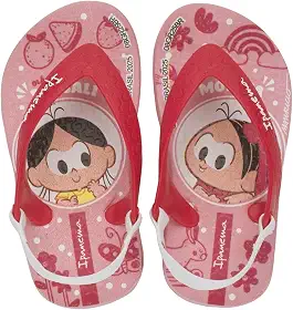 Chinelo Bebê Infantil Menina Menino Ipanema Turma da Mônica baby com Elástico Sandália