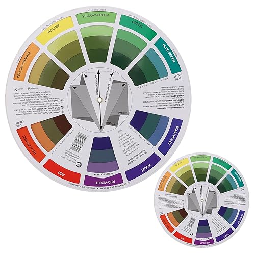 Nextpal Creative Color Wheel Chart, Paint Mixing Guide for Artists