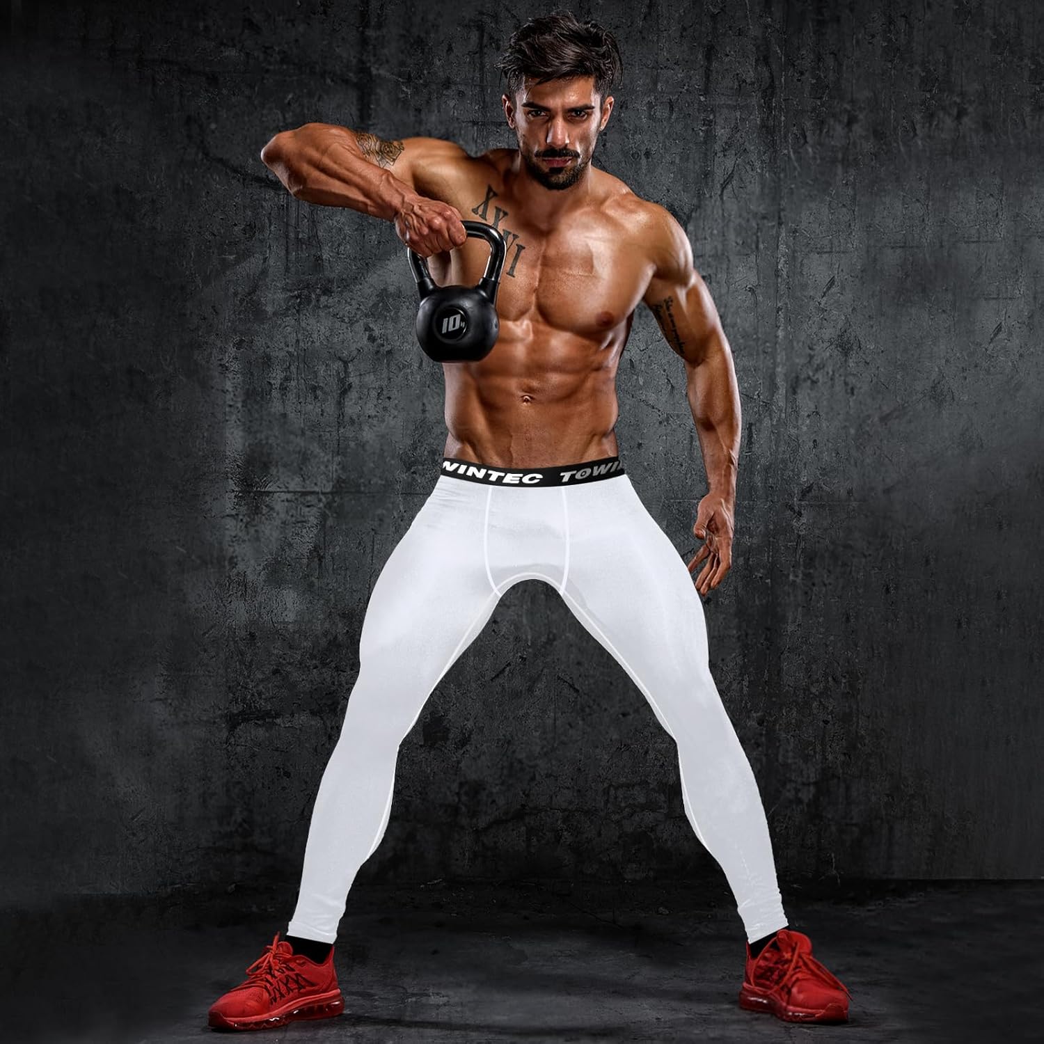 Mens Compression Pants Athletic Leggings Breathable Running Tights Workout Base Layer Bottom for Football Basketball - Image 3