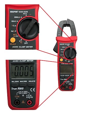 TECPEL DCM-033B 6000 Count Digital Clamp Meter Clamp Multimeter (ACA/ACV/DCA/DCV)