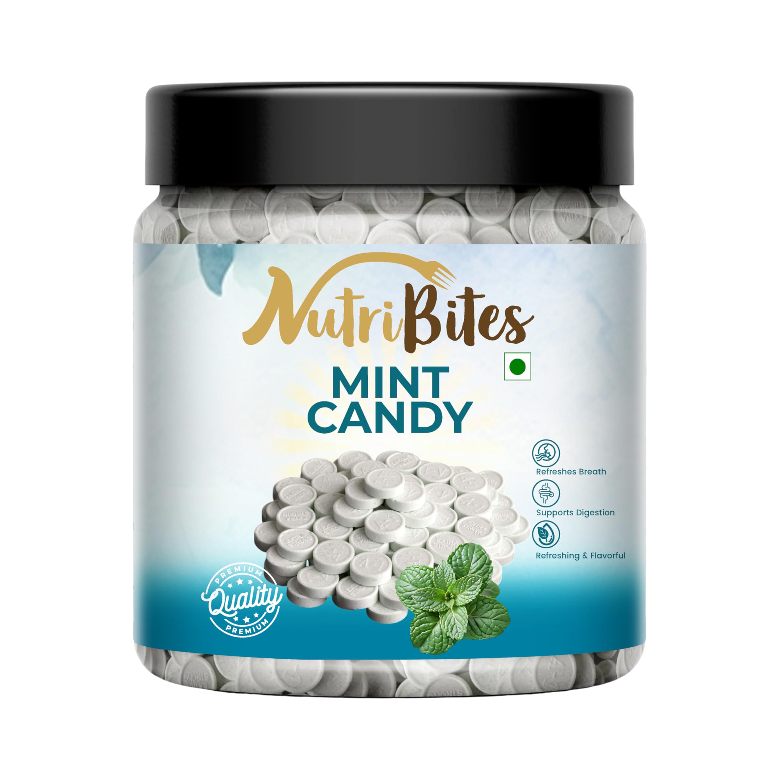 Nutribites Mint Candy Tablets 400G | Refreshing Breath Freshener | Digestive Mint Candy | Sugar-Based Mint Discs | Pocket-Friendly Mouth Freshener (Jar Pack)-image-41