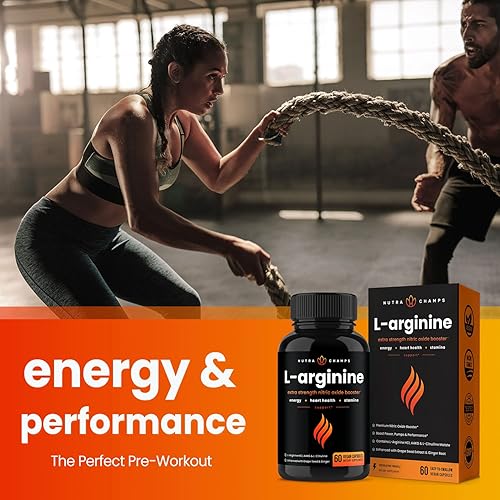 Miniatura 8 de NutraChamps Paquete de 2 cápsulas de L-arginina y cápsulas de carga nítrica